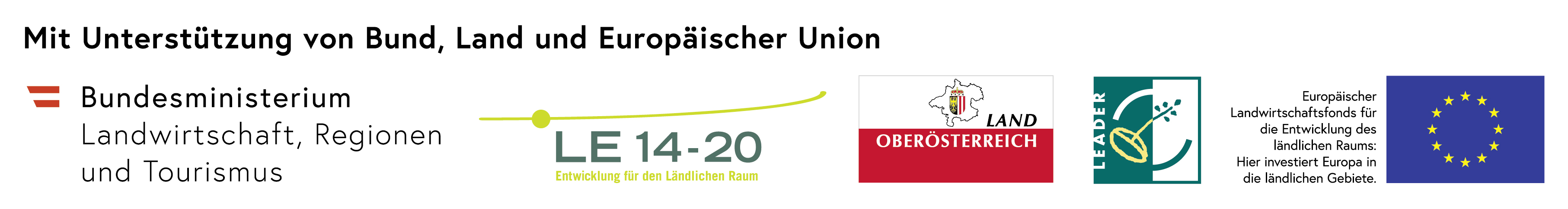 Bund LandOOE EU ELER LEADER DE farbig